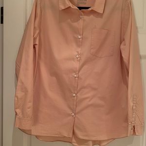 Aiayu, peach, cotton shirt, size Large
